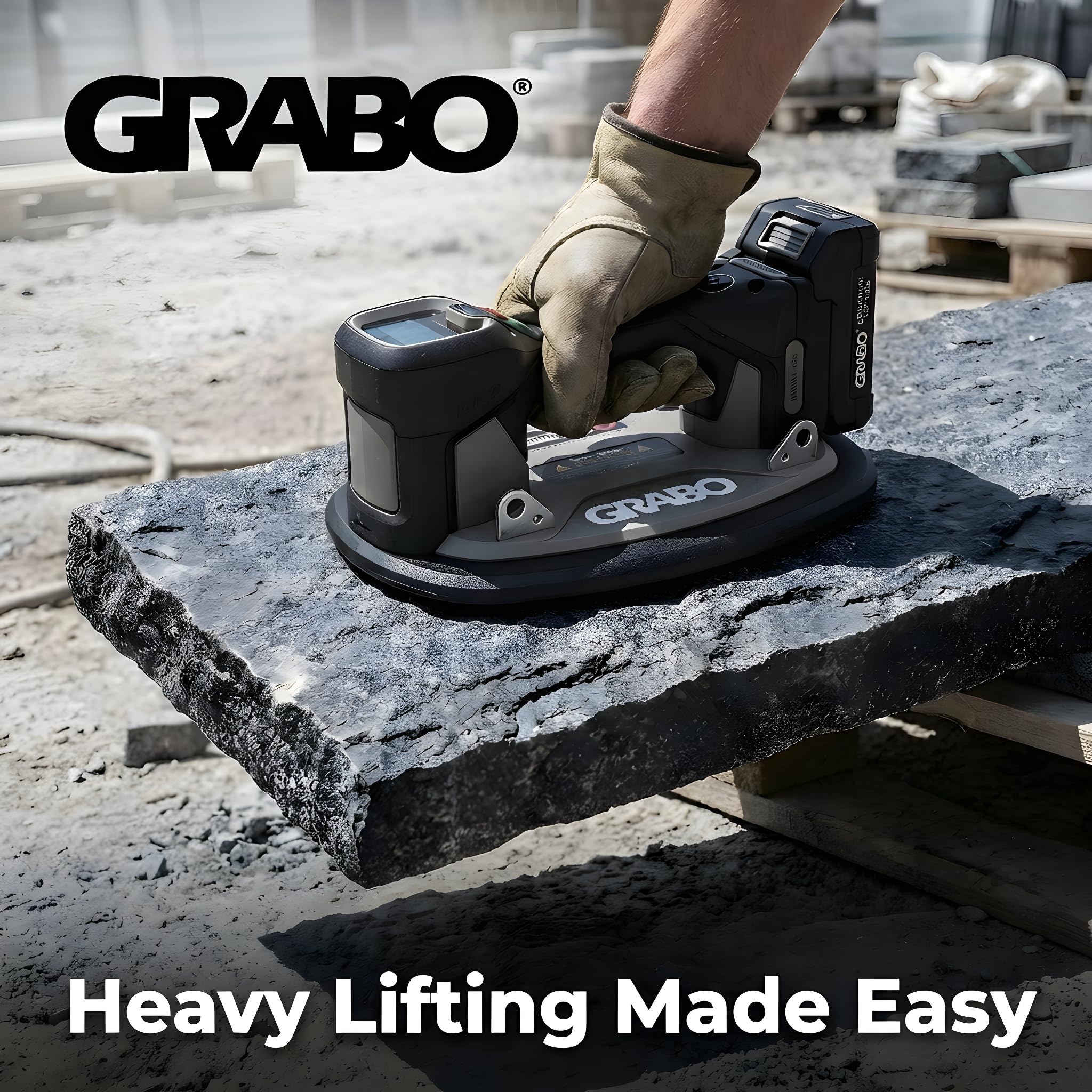 GRABO Pro Brushless - Digitaler Akku Vakuum Saugheber [Inkl. 18V Akku und Ladegerät] Im Tanos Systainer3. 120kg Hubkraft, mit Brushless Vakuumpumpe, Großes Digital Display (GPBT) (Im Tanos Systainer3)