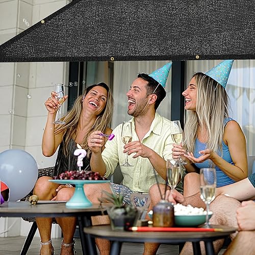 Miniatura 7 de FOTMISHU Tela 90% de protección solar de 6 x 8 pies + 10 unidades de 4 pulgadas de esférico, malla solar antienvejecimiento resistente a los rayos