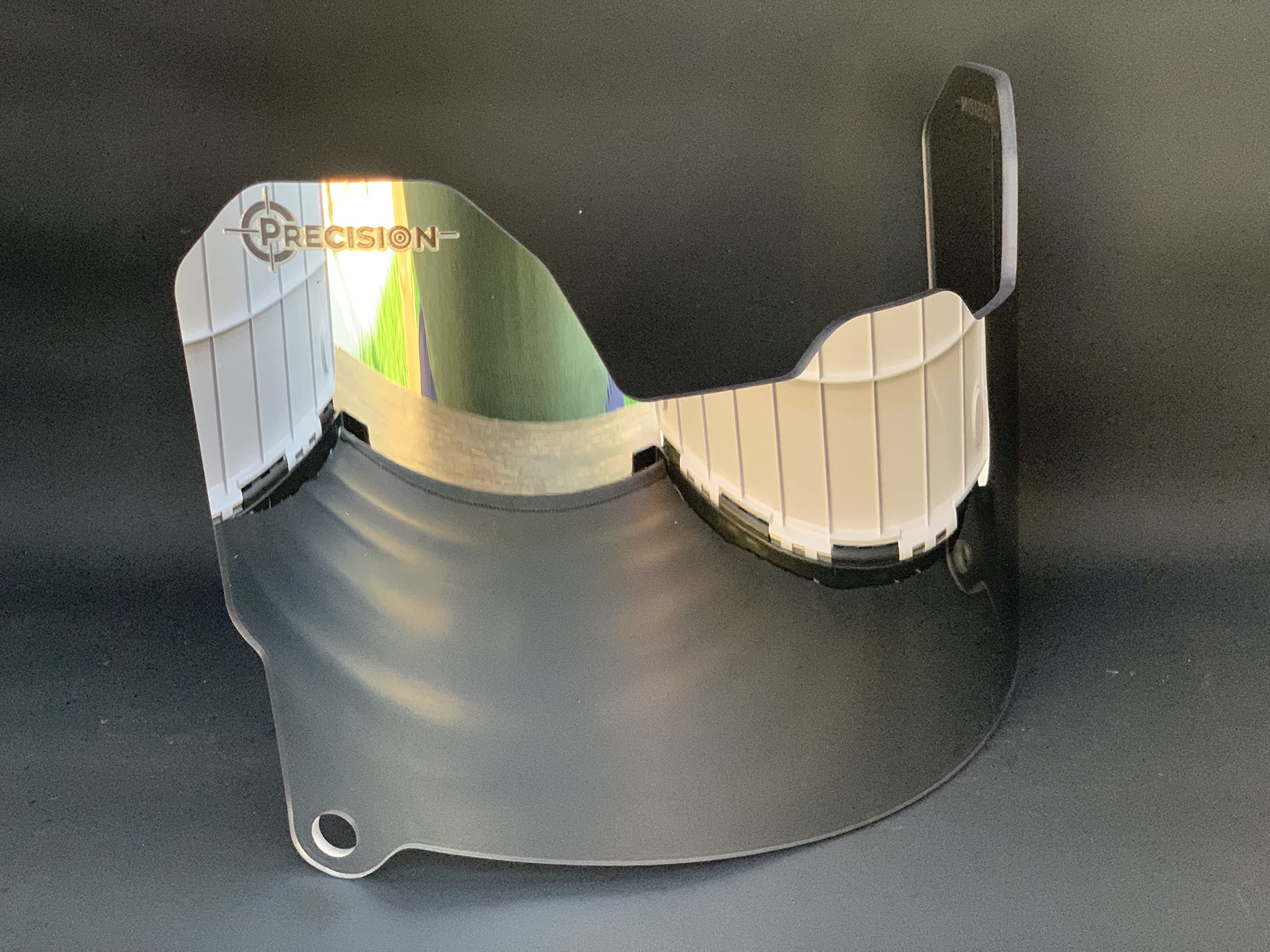Precision Smokey Mirror Chrome Football Helmet Visor/Eye-Shield // Fits Major Brands Kids, Youth & Adult Helmets // Eye Protection // Dark Tinted Visor : Automotive