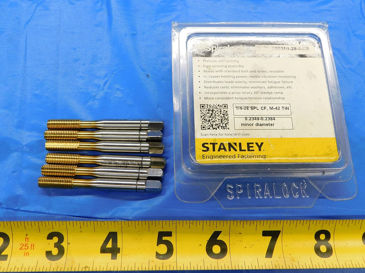 6 PCS New SPIRALOCK 1/4 28 SPL HSSE-CO TiN Coated Thread Forming TAP .25 - FAX-MB6981
