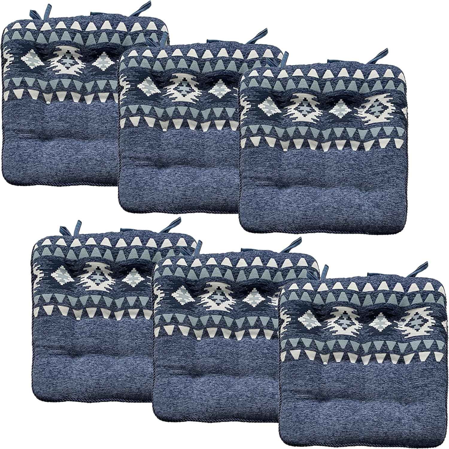 JREDDI Chair Cushions for Dining Chairs 6 Pack Garden