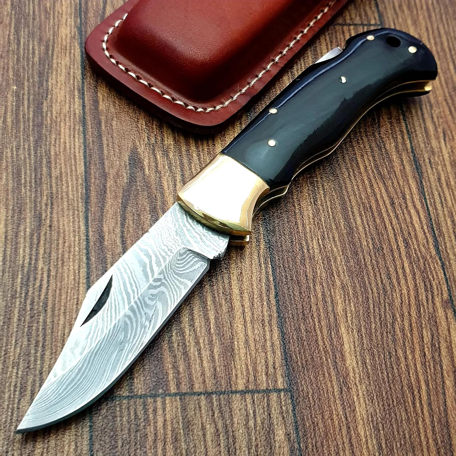 TZ KNIVES FZ13 Handmade Damascus pocket knife for men