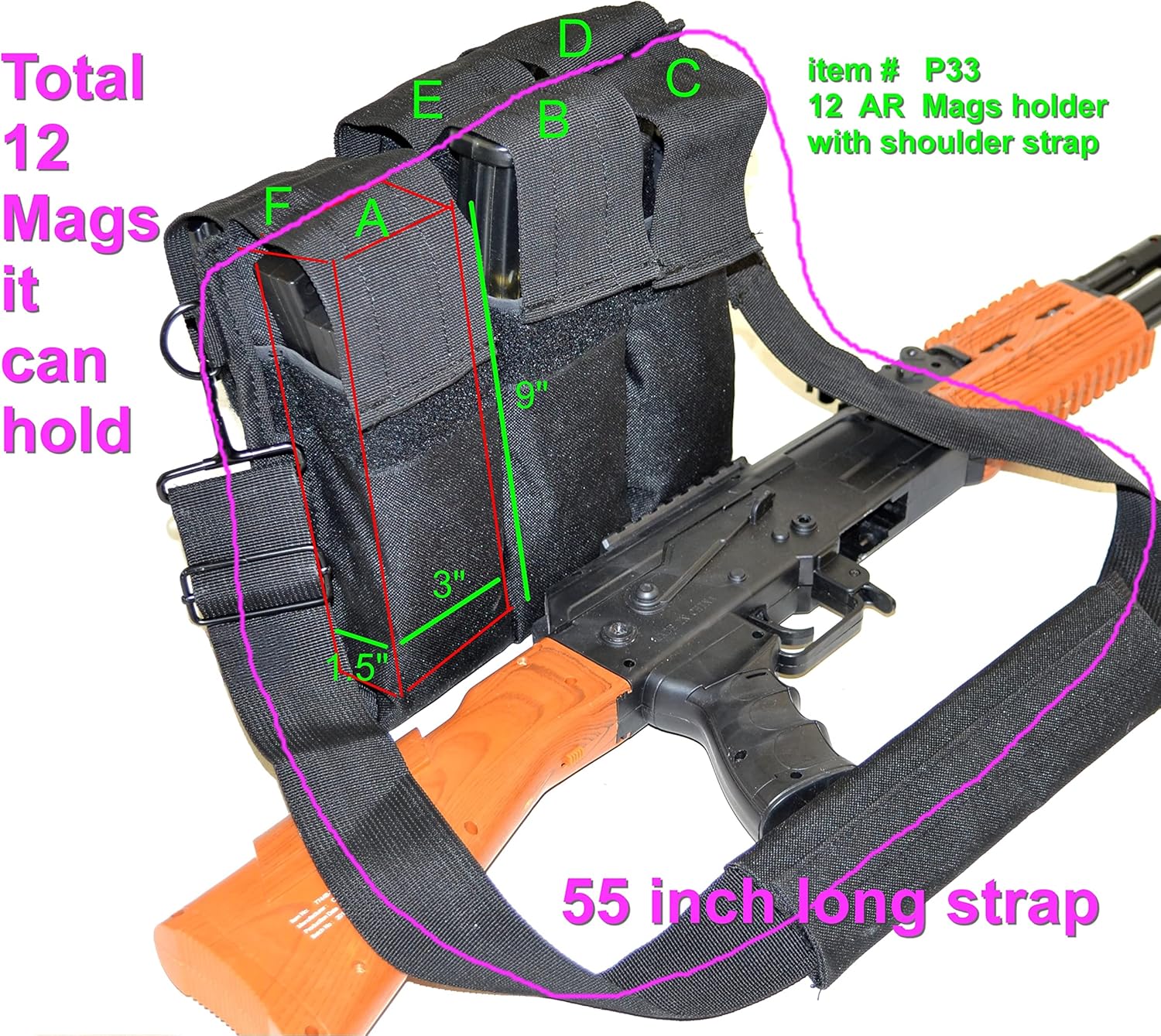 Explorer Every Day Carry Tactical MOLLE 5.56 Six Magazine Pouch