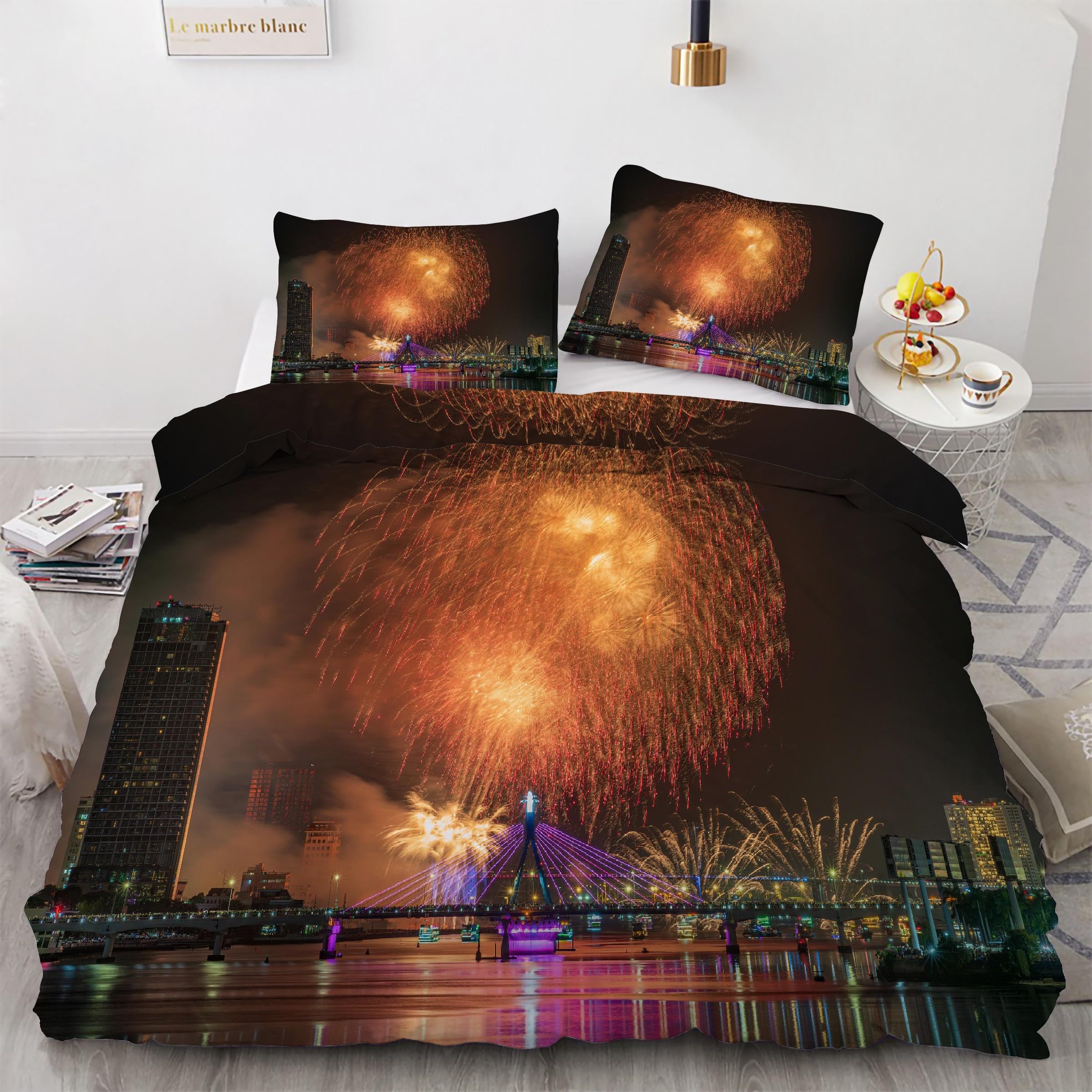 Ensemble de literie 3 pièces en microfibre douce avec fermeture éclair solide