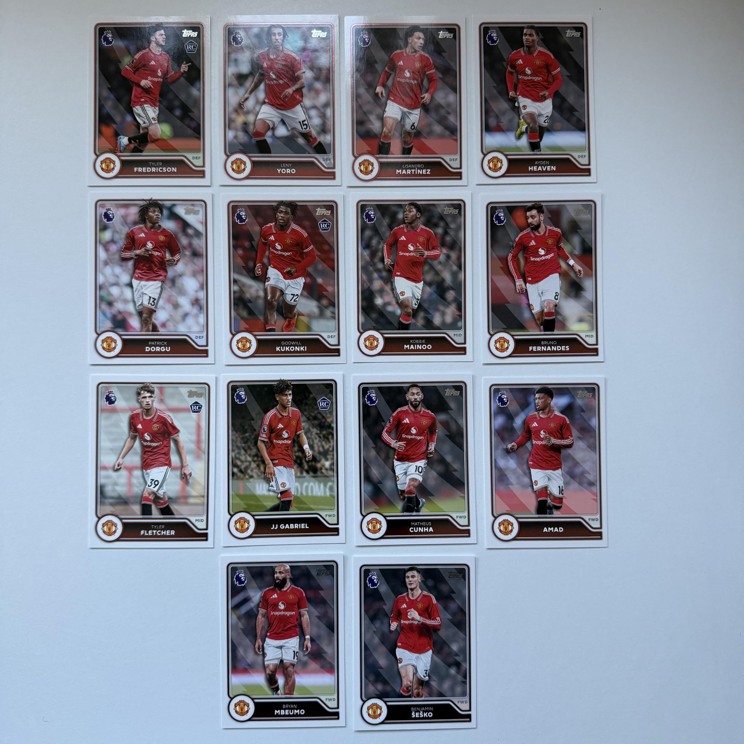 Flagship Premier League 2026/27 Manchester United Base Card Team Set
