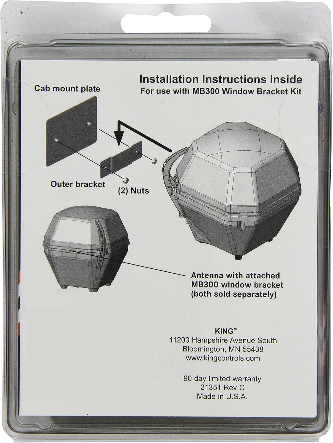 KING MB350 VuQube Cab Wall Mounting Plate : Electronics