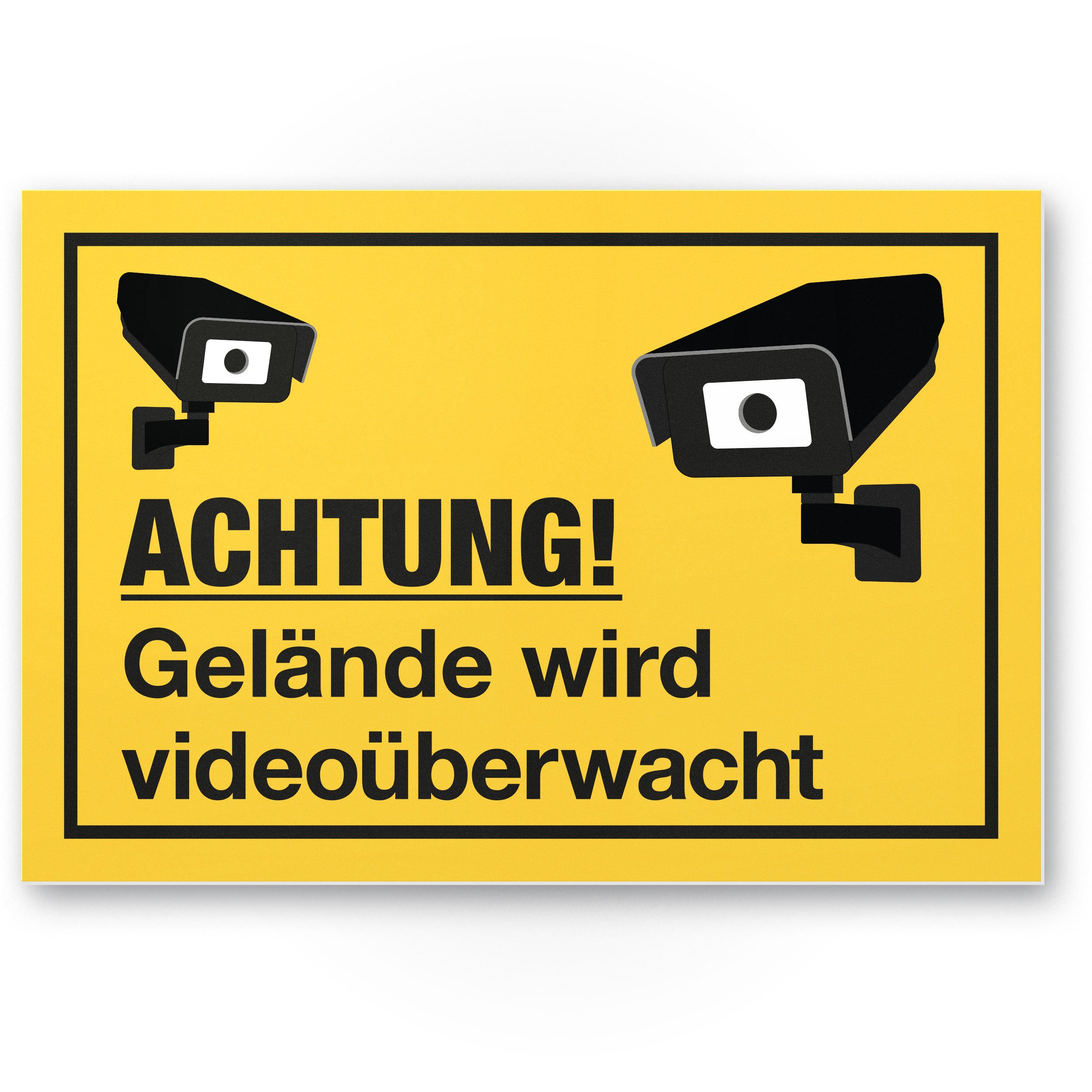 Videoüberwachung Schild 30x20 Cm – Warnhinweis Mit Kamera-Symbol