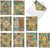 The Best Card Company 10 Assorted Thank You Notecards Box Set 4 x 5.12 Inch with Envelopes for Men and Women 10 Designs, 1 Each Arabian Sights M6588TYG