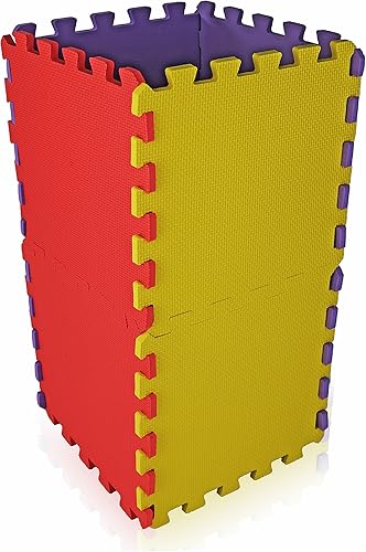 Miniatura 4 de 16 alfombrillas de espuma EVA suaves para azulejos, ideal como regalo para el cuarto de los niños y bebés, rompecabezas entrelazados, varios