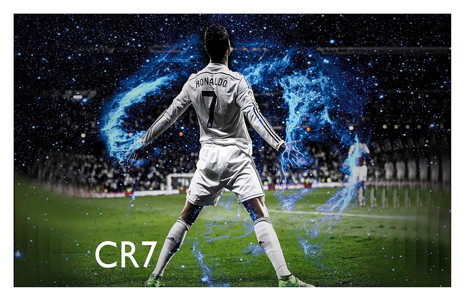 HK PRINTS Cristiano Ronaldo Wall Sticker For Room (45X30 CM, 170 GSM