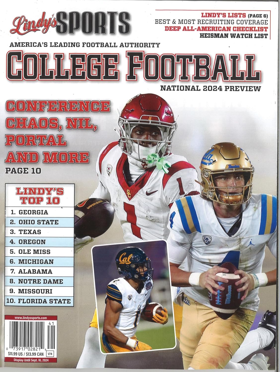 LINDY'S COLLEGE FOOTBALL NATIONAL PREVIEW 2024 (COVERS VARY) Lindy's
