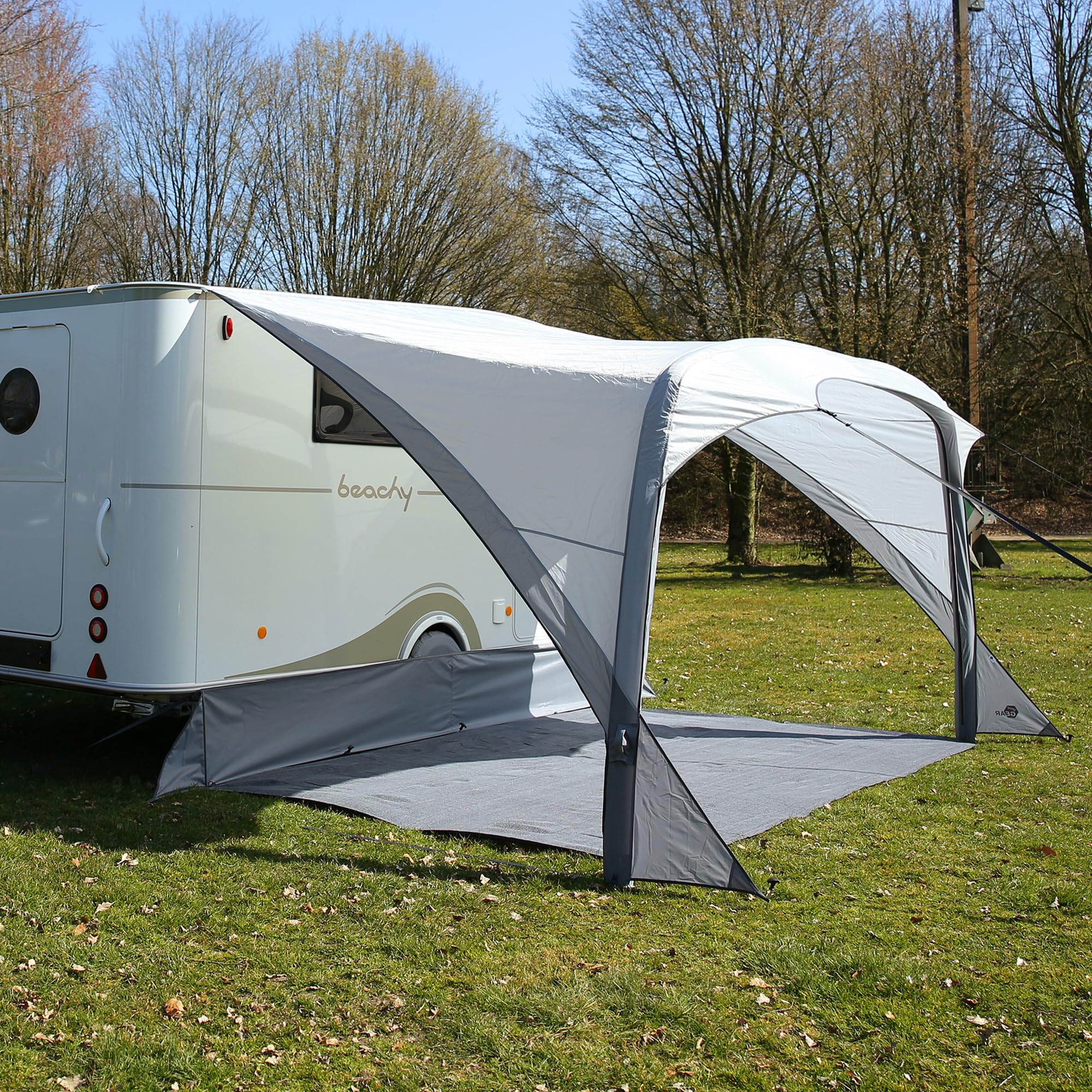 your GEAR Amalfi Air Voile d'ombrage pour caravane, auvent gonflable, UV 50+, parfait pour caravane Beachy 360/420/450 de Hobby (Taille 360)