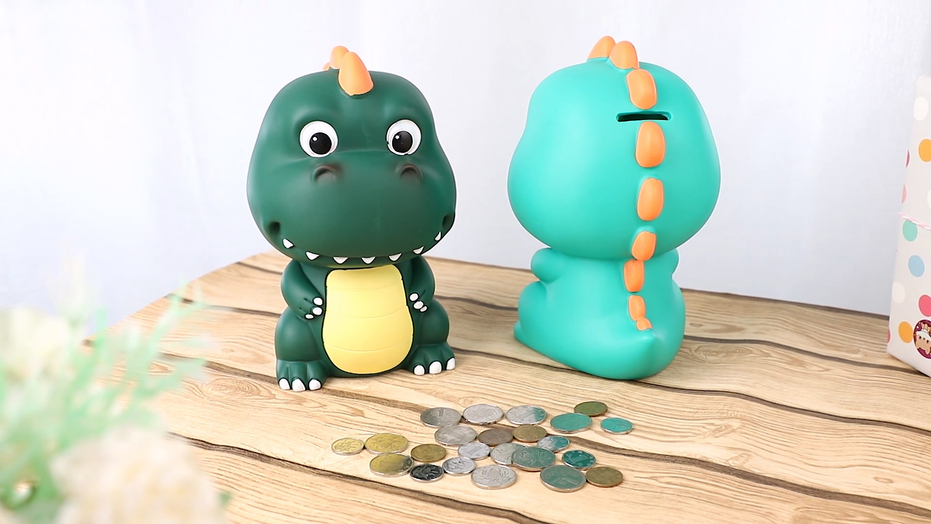 Tirelire Dinosaure Zasjon Pour Enfants - Grand Modèle PVC Antichute 13x15x20cm, Cadeau Éducatif Garçon Fille
