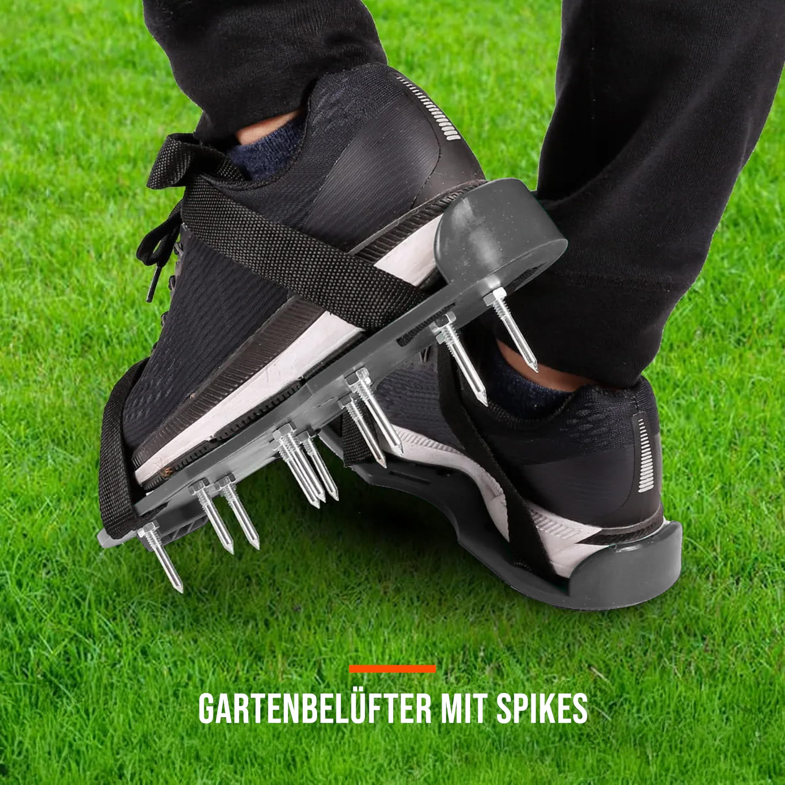 Zapatos aireadores de césped con púas – Zapatos de aireación del suelo para jardín – Sandalias Aerator ajustables para el cuidado del césped y la ventilación