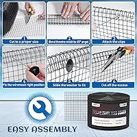 Vista 6 de Panel solar de 8 pulgadas x 100 pies, protector de pájaros para paneles solares con 100 sujetadores de acero inoxidable, alambre de red de paloma