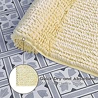 Vista 3 de Alfombrilla de baño Laura Ashley Butter Chenille 17 "x 24", amarillo