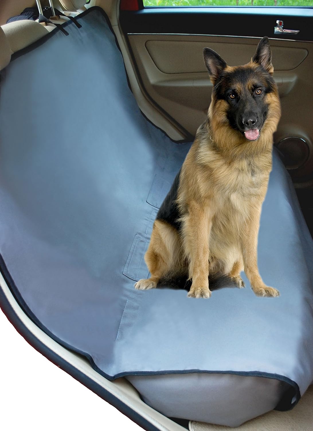 NAC&ZAC Waterproof X-Large Bench Pet Seat Cover for Trucks and Pickups with Seat Anchors, Nonslip, Extra Side Flaps, Machine Washable…