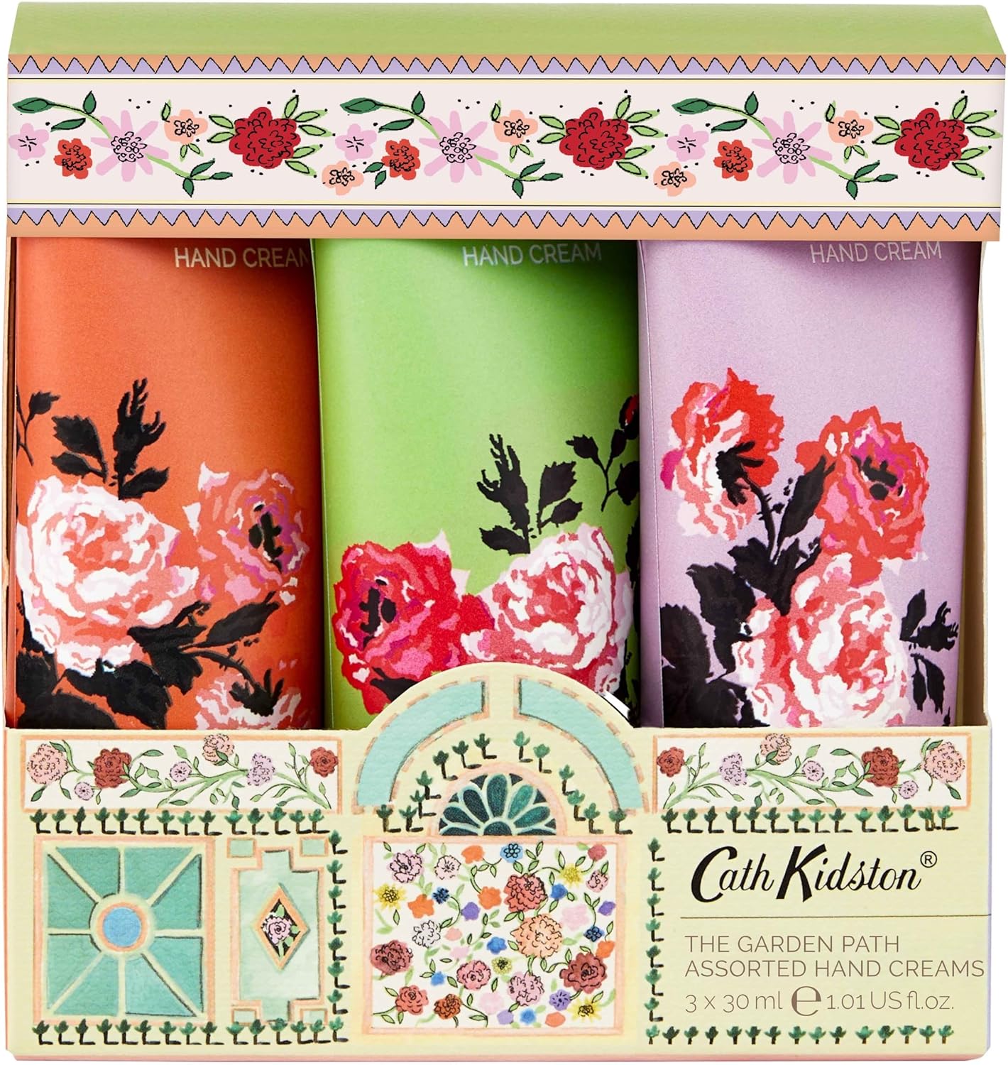 Cath Kidston Beauty Artist Kingdom Hand Cream Trio Gift Set, 3 x 30ml