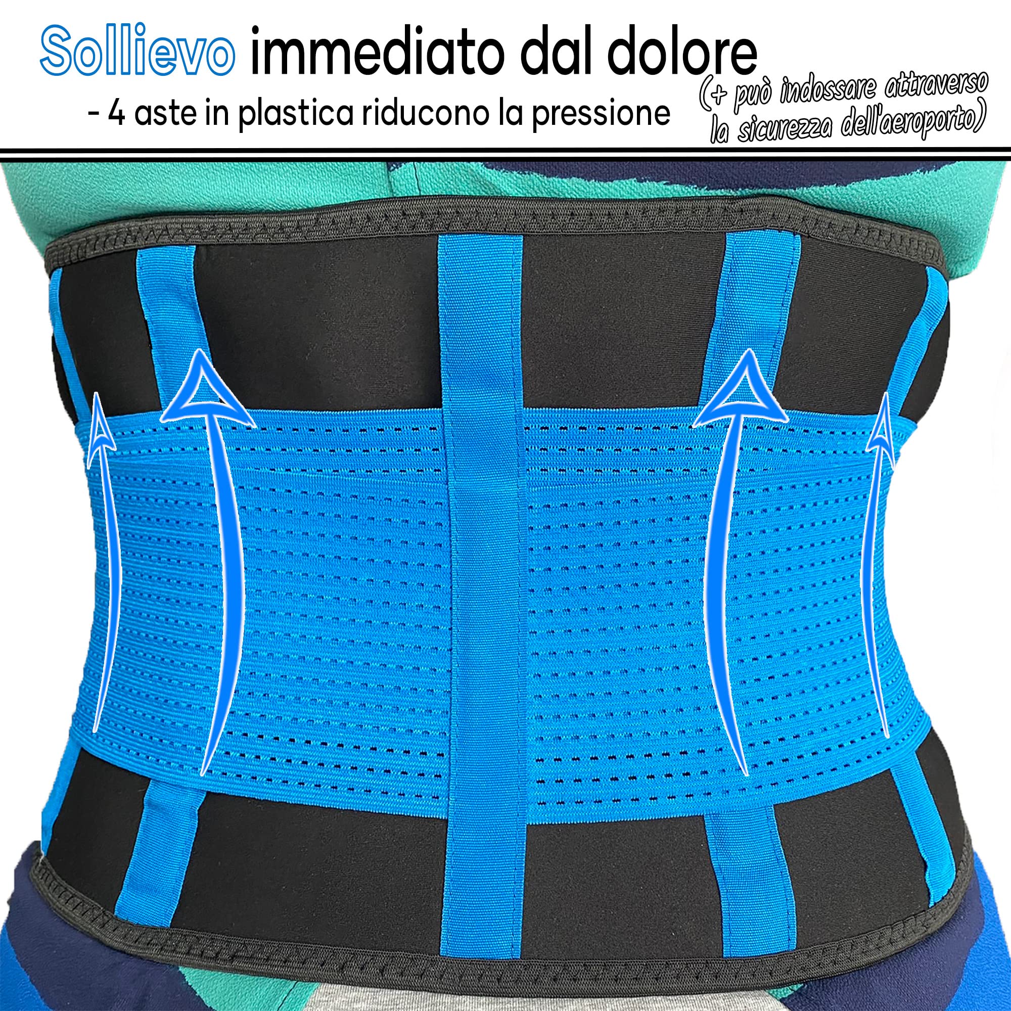 MEDiBrace Fascia Lombare Supporto Schiena per Uomini e Donne Fascia Elastica Lombare Ortopedica, Cintura Lombare, Cintura Posteriore per il dolore da Sciatica, Ernia del disco, Stenosi spinale