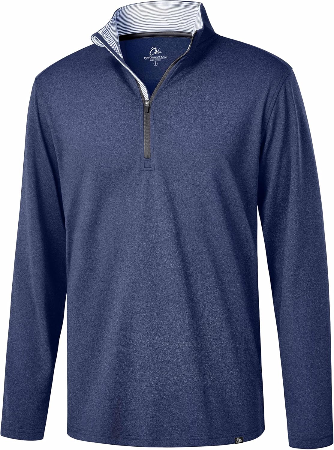 Obla Golf Quarter Zip Pullover Men Fleece Mock Neck Sweatshirt Winter Warm 1/4 Zip Long Sleeve Golf Shirt