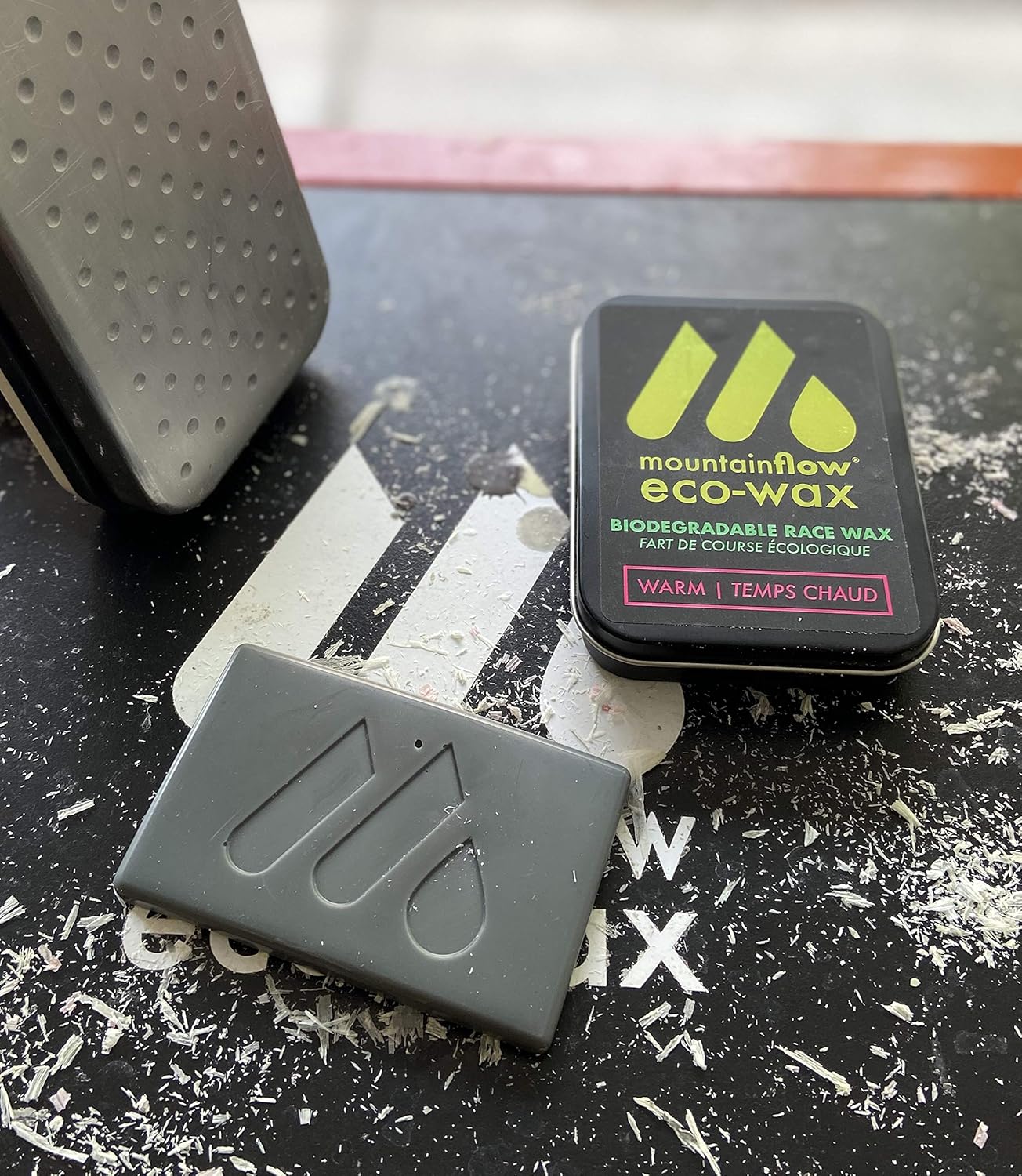 mountainFLOW Biodegradable Ski/Snowboard Race Wax | Cold, Cool, Warm | Great Glide + Durability | Eco-Friendly. 0% Petroleum!