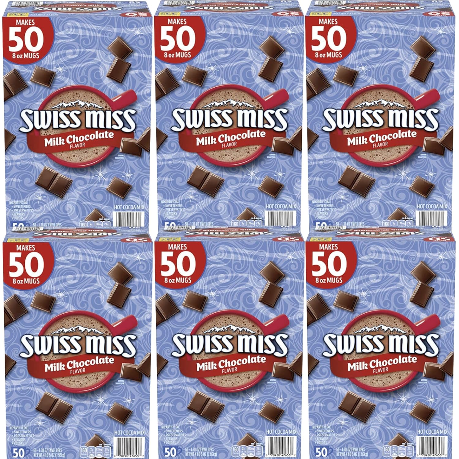 Hot Chocolate Packets, Hot Chocolate Mix, Milk Chocolate Flavor- 300 Count, 6 box, Plus Vallary Spoon Perfect for Mixing Your Hot Cocoa.