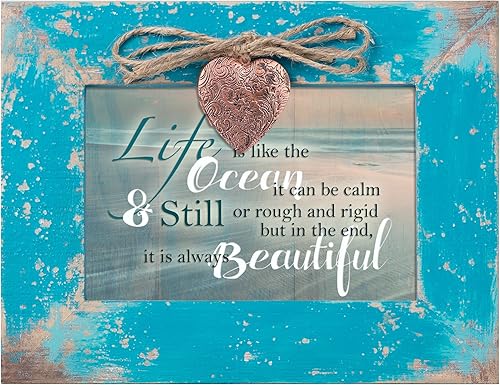 Miniatura 2 de Cottage Garden Caja de música Life Like Ocean Beautiful Calm Still Teal Distressed Jewelry Music Box Plays Wonderful World