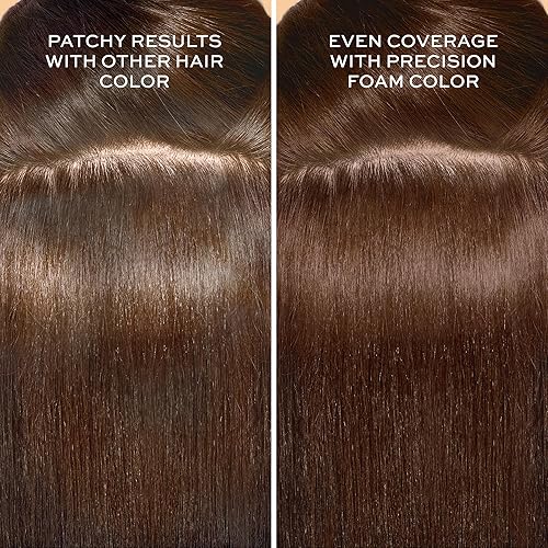 Miniatura 2 de John Frieda Color de espuma de precisión, marrón natural claro 6N, kit de color de cabello de cobertura completa, cobertura de canas