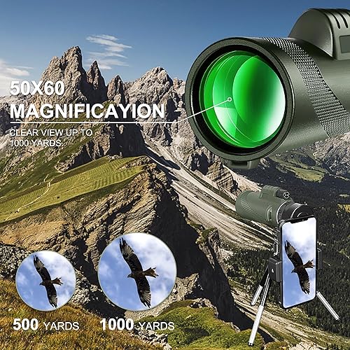 Miniatura 3 de Telescopio Monocular de alta potencia para adultos Monocular para Smartphone Adaptador Monocular Telescopio Caza Vida Silvestre Observación de aves