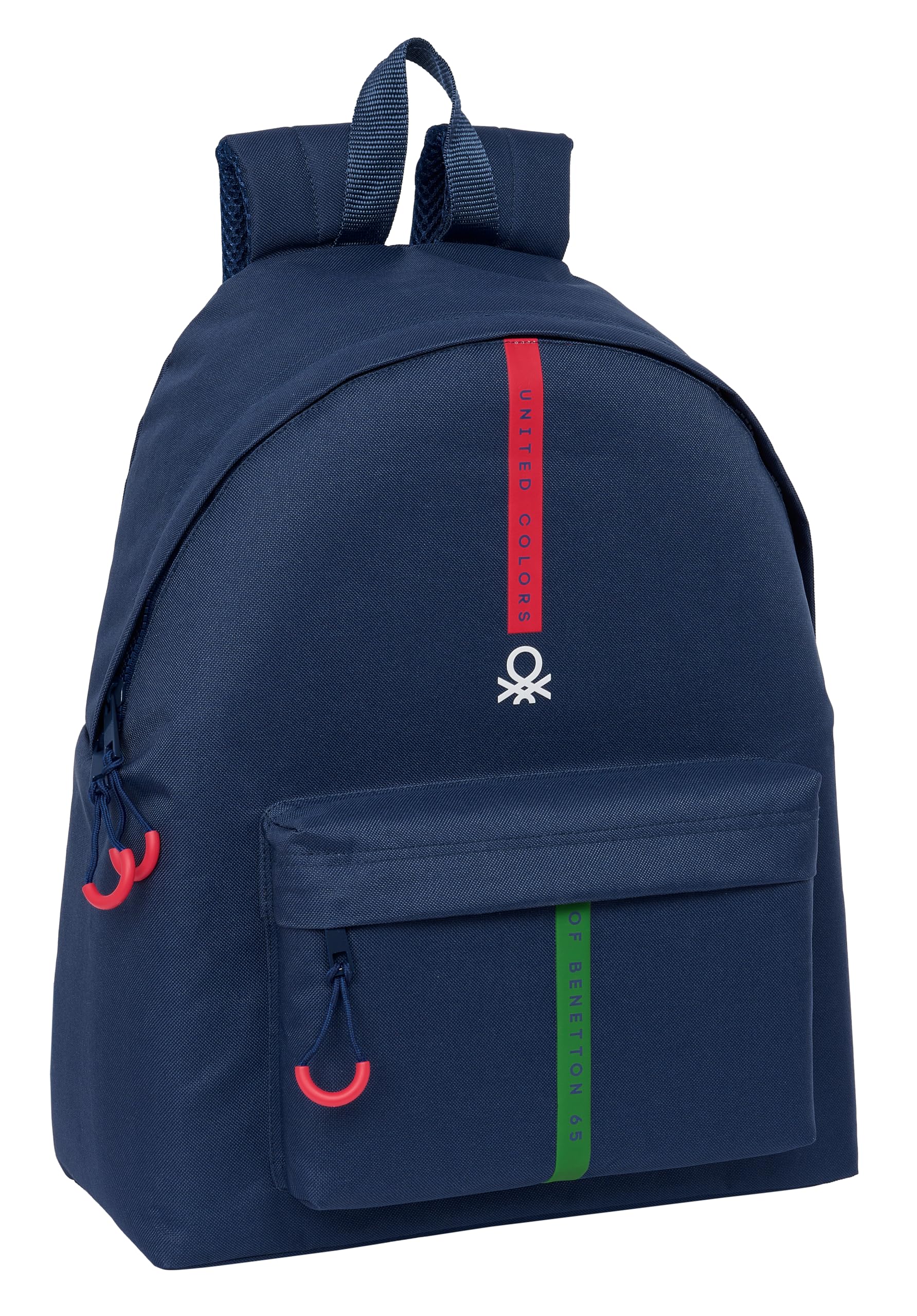 Safta BENETTON ITALY - Day Pack Infantil, Mochila Infantil, Calidad y Máxima Resistencia, Cómoda y Versátil, 33x15x42 cm, Color Azul Marino