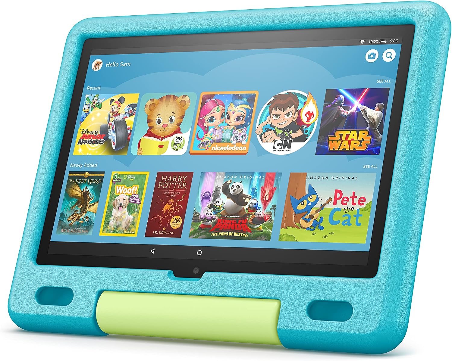 Amazon Kid-Proof Case for Fire HD 10 tablet (Only compatible with 11th generation tablet, 2021 release) – Aquamarine
