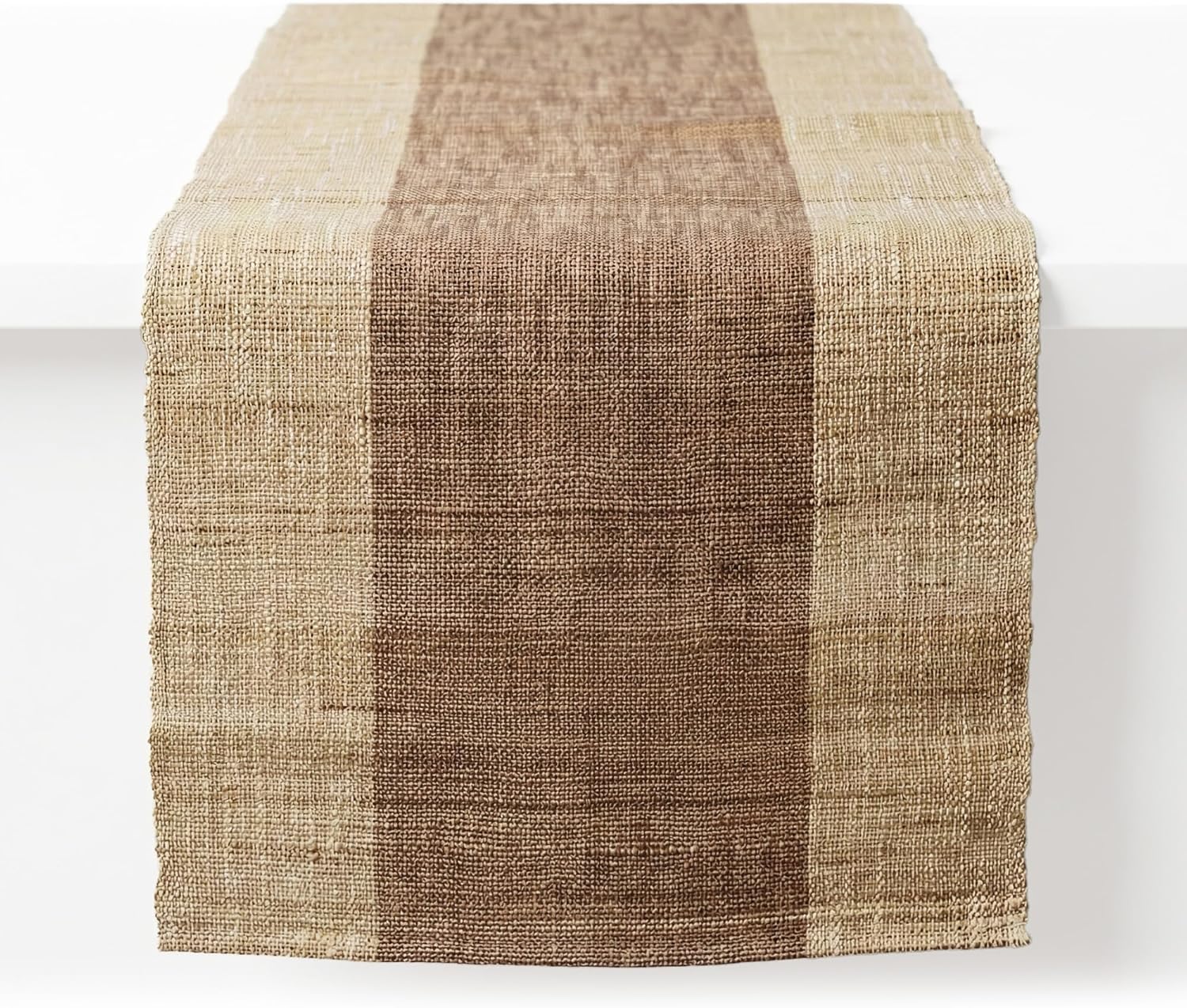 Table Runner, Ramie Table Runner for Dining Table, Natural Woven Linen Texture, Farmhouse Boho Table Decor for Kitchen & Dining Room, Housewarming Gift