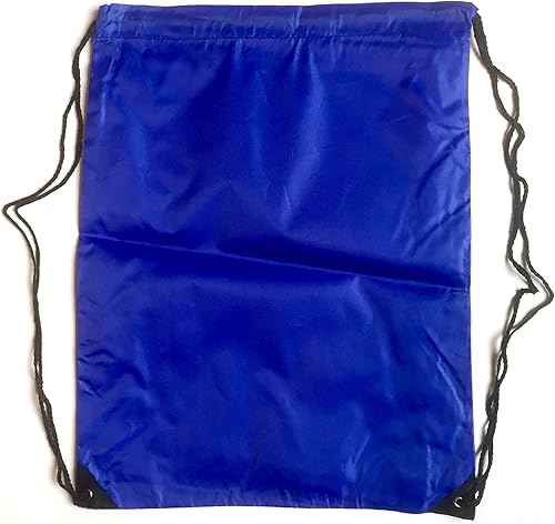 Miniatura 2 de Paquete de 3 mochilas de nailon con cordón para saco bolsa de gimnasio  variedad de colores Azul  Patchwork TA-DSB-BLU-R-CA