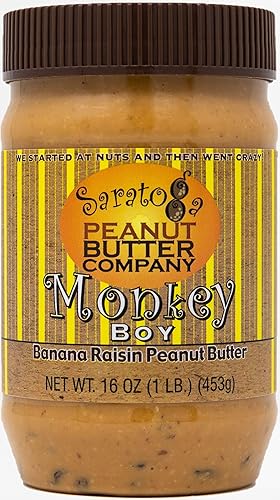 Miniatura 3 de Saratoga Peanut Butter Company Monkey Boy. Tarro de 16 onzas. Bajo en azúcar, sin OMG, sin gluten, apto para keto, sin aceites de palma, tarro de 16