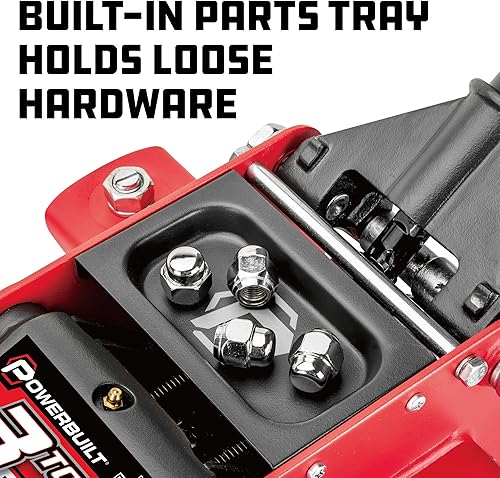 Miniatura 4 de Powerbuilt Elevador de coche con gato de garaje de 3 toneladas, pistón doble, resistente para vehículos de automóviles y camiones, 8 bombas a altura