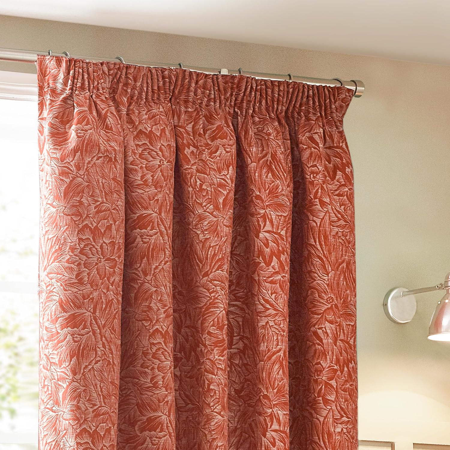 Wylder Nature Grantley Jacquard Pencil Pleat Window Treatment Curtains