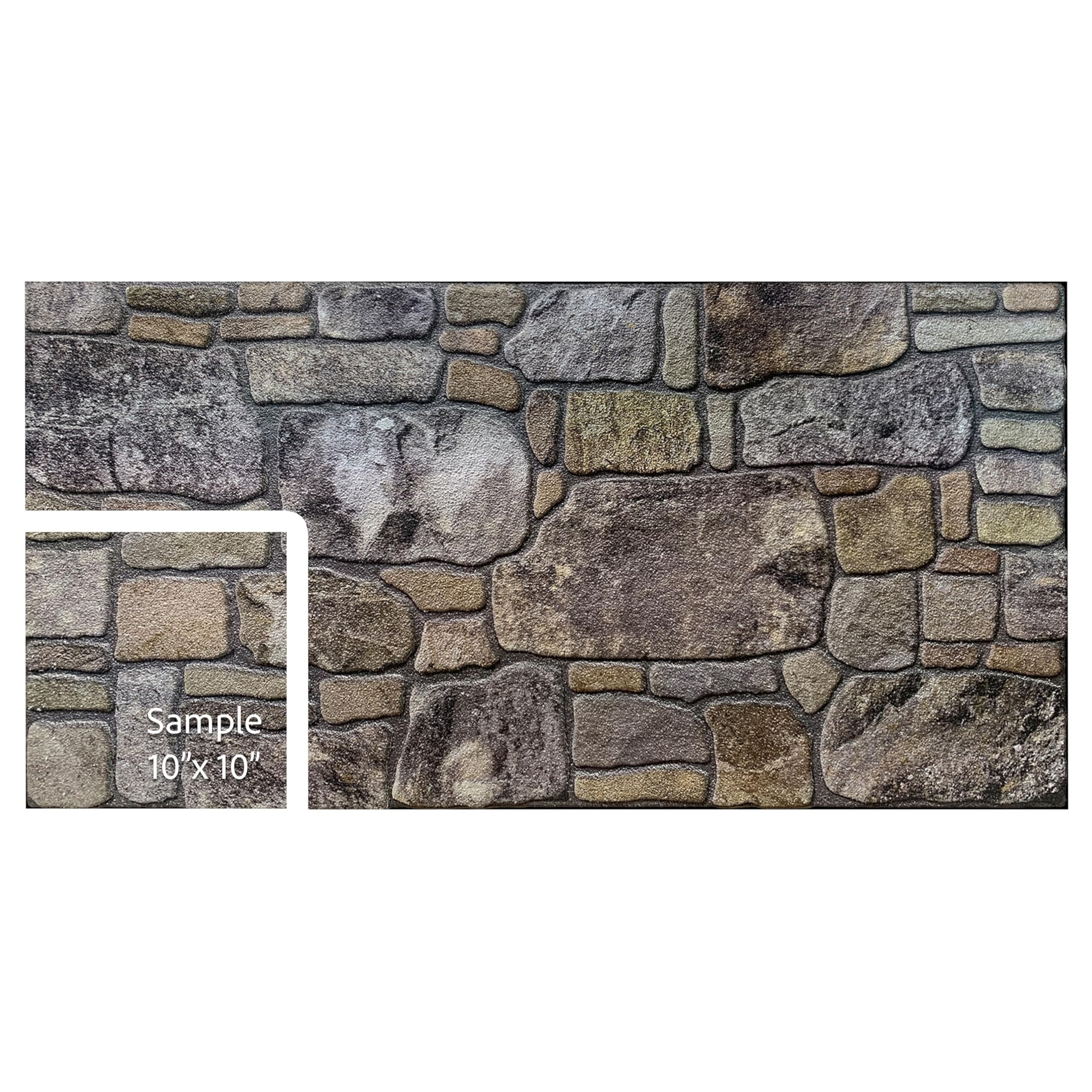 Dundee Deco 3D Wall Panels - Cladding Lavender Grey Ecru Stone Look Wall Paneling, Styrofoam Facing for Interior and Exterior Applications, DIY,
