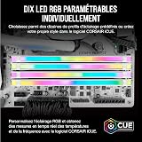 Corsair Vengeance RGB Pro DDR4 Up to 3200 MHz C16 XMP 2.0 Enthusiast RGB LED Illuminated Memory Kit - White, 16 GB - 3