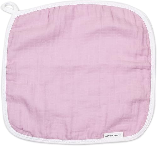 Miniatura 3 de HonestBaby Paños de lavado tejidos de triple capa de algodón orgánico, paquete múltiple, rayas arcoíris, talla única