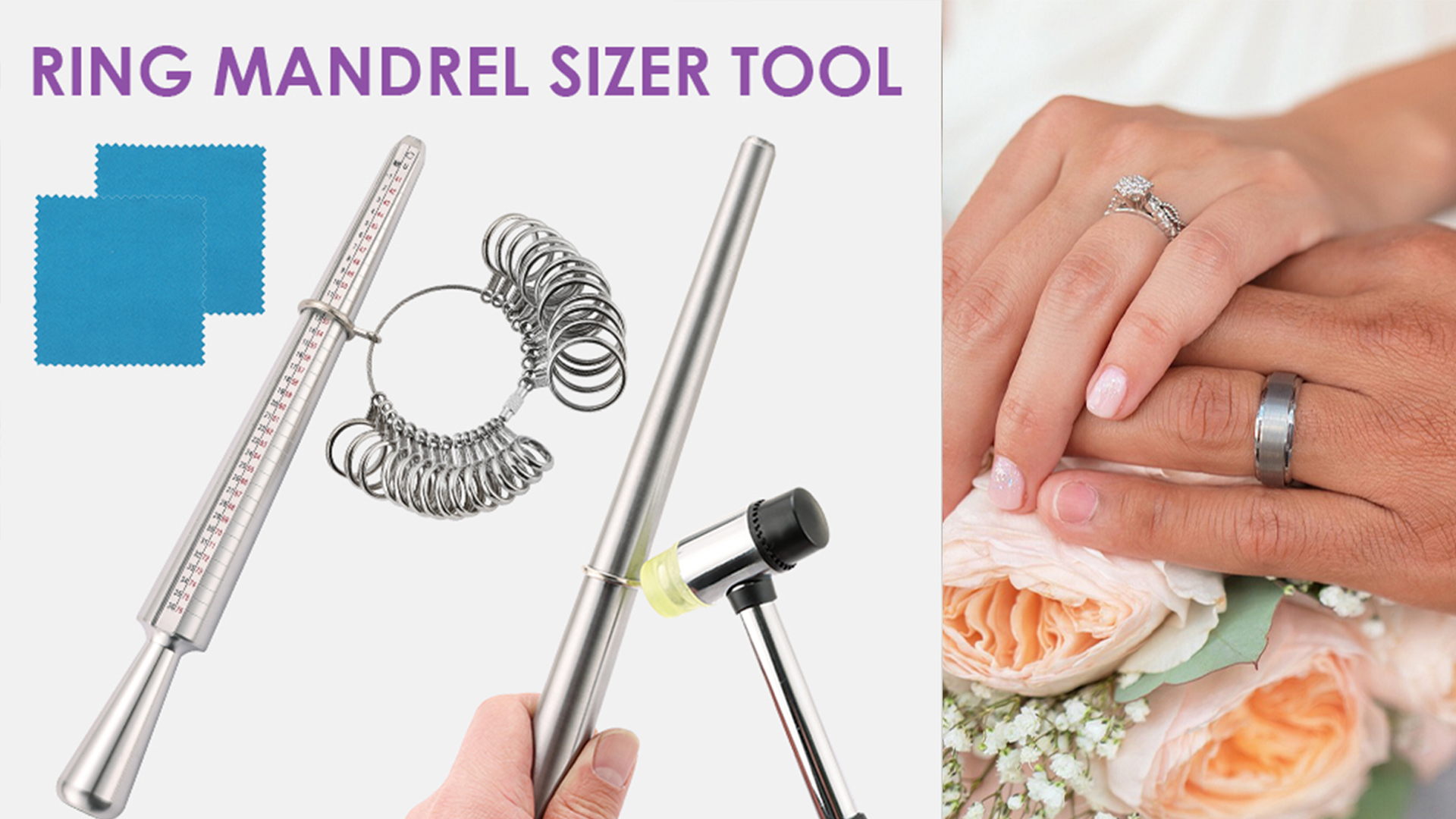 Jewelry Tools & Workbenches Metal Ring Sizer Guage Mandrel Finger Sizing Measure Stick Standard Tool-in Jewelry Tools Ring Sizer Finger Gauge - Foto 9