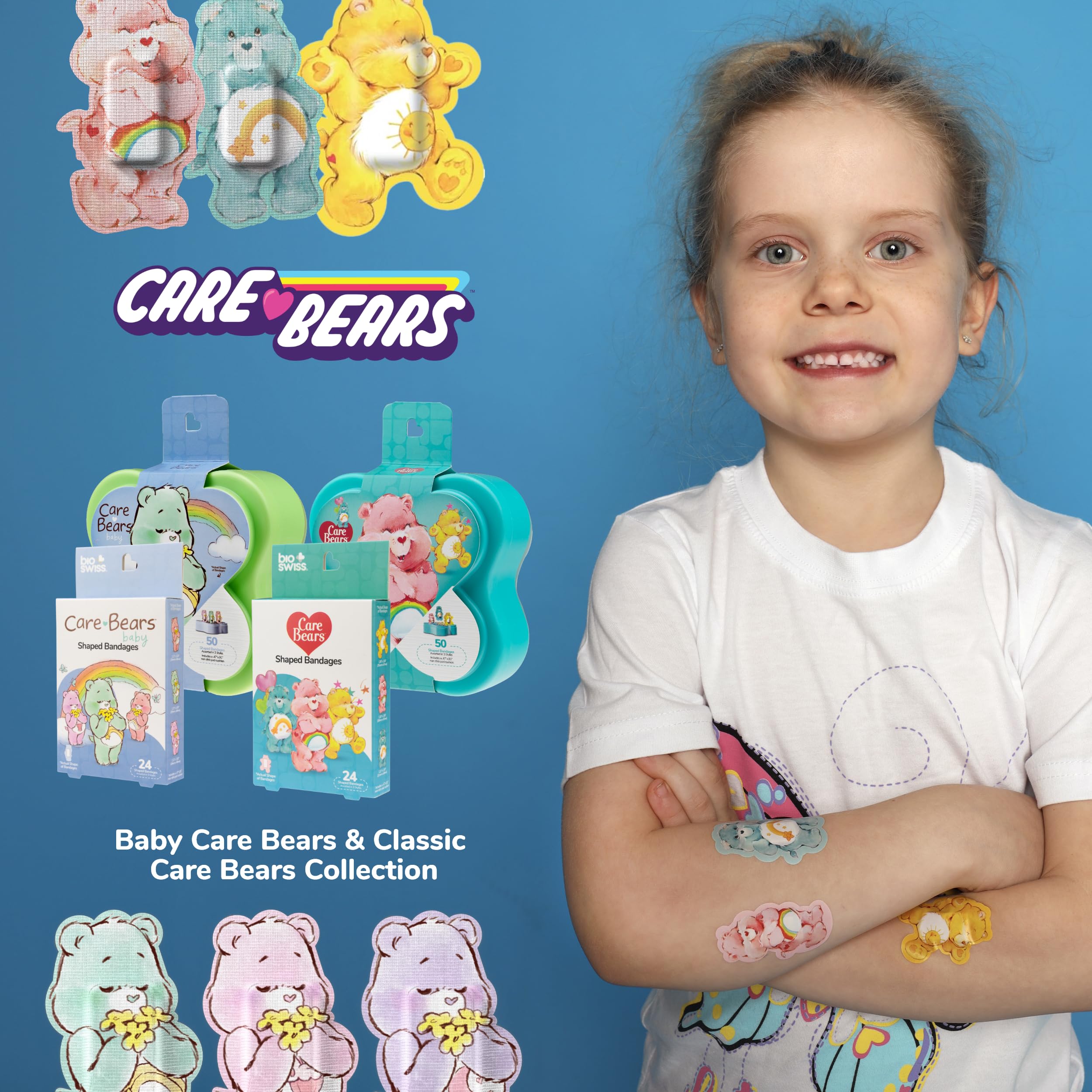Amazon.com: BioSwiss Care Bears Bandages, Classic Care Bear Shaped