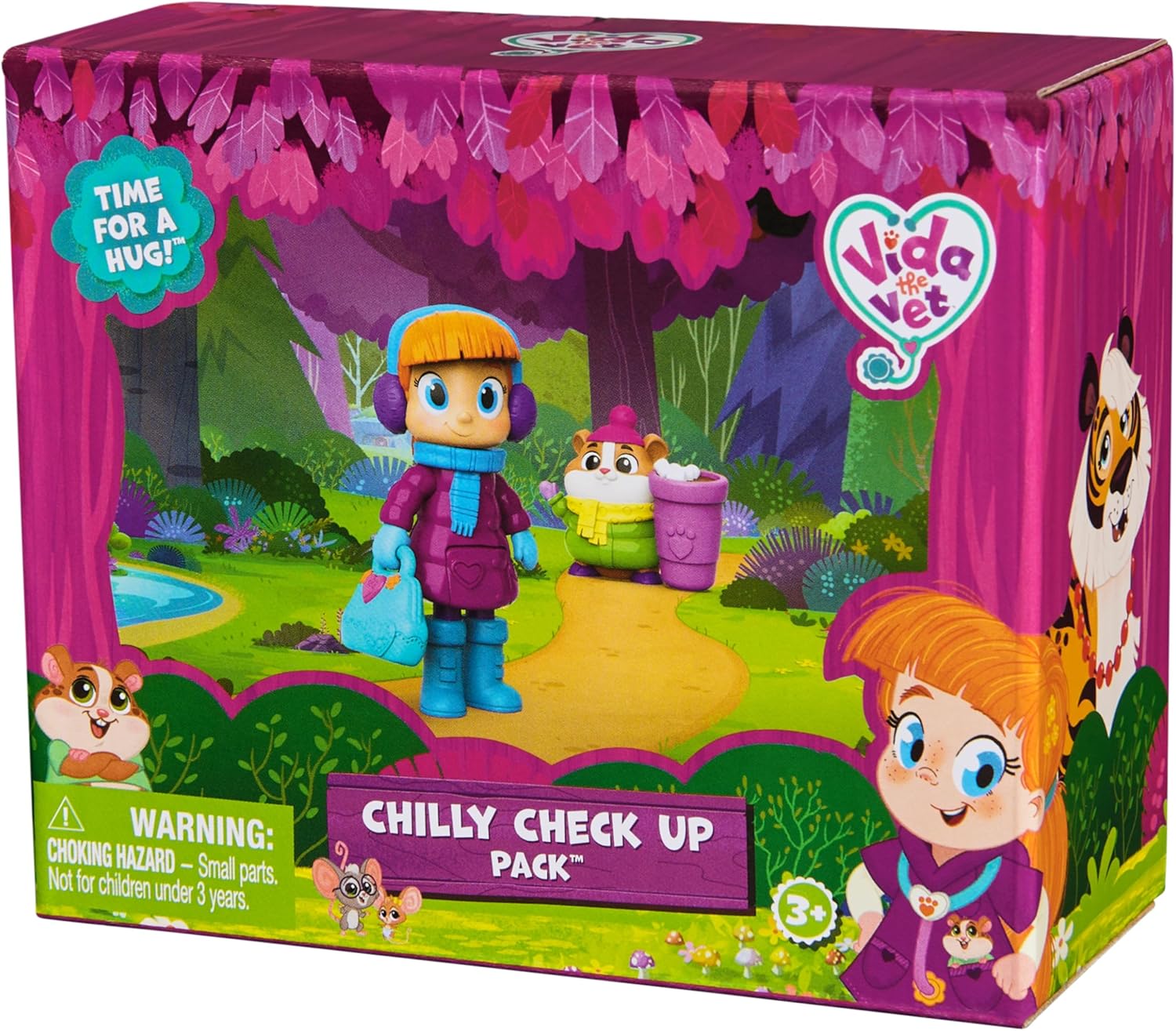 Vida The Vet, Chilly Check Up Pack with Vida & Popcorn Action Figures & Vida’s Vet Bag Accessory, Kids Toys for Girls & Boys Ages 3 and up