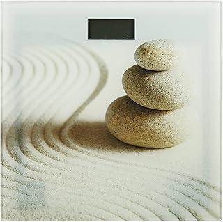 Wenko 21372100 Bathroom scale Sand and Stone  LCD display,Tempered glass, Multicoloured