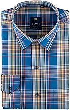 7-DAYS Men’s Premium Check Shirt – 100% Cotton, Tailored Fit (Between Slim & Regular), Full Sleeve, with Pocket – Smart Office & Casual Look