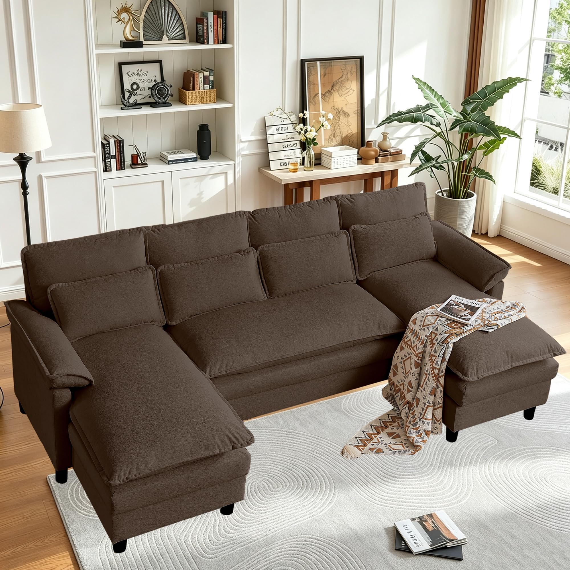 Enobala Comfy Cloud Couch U-Shaped Sectional