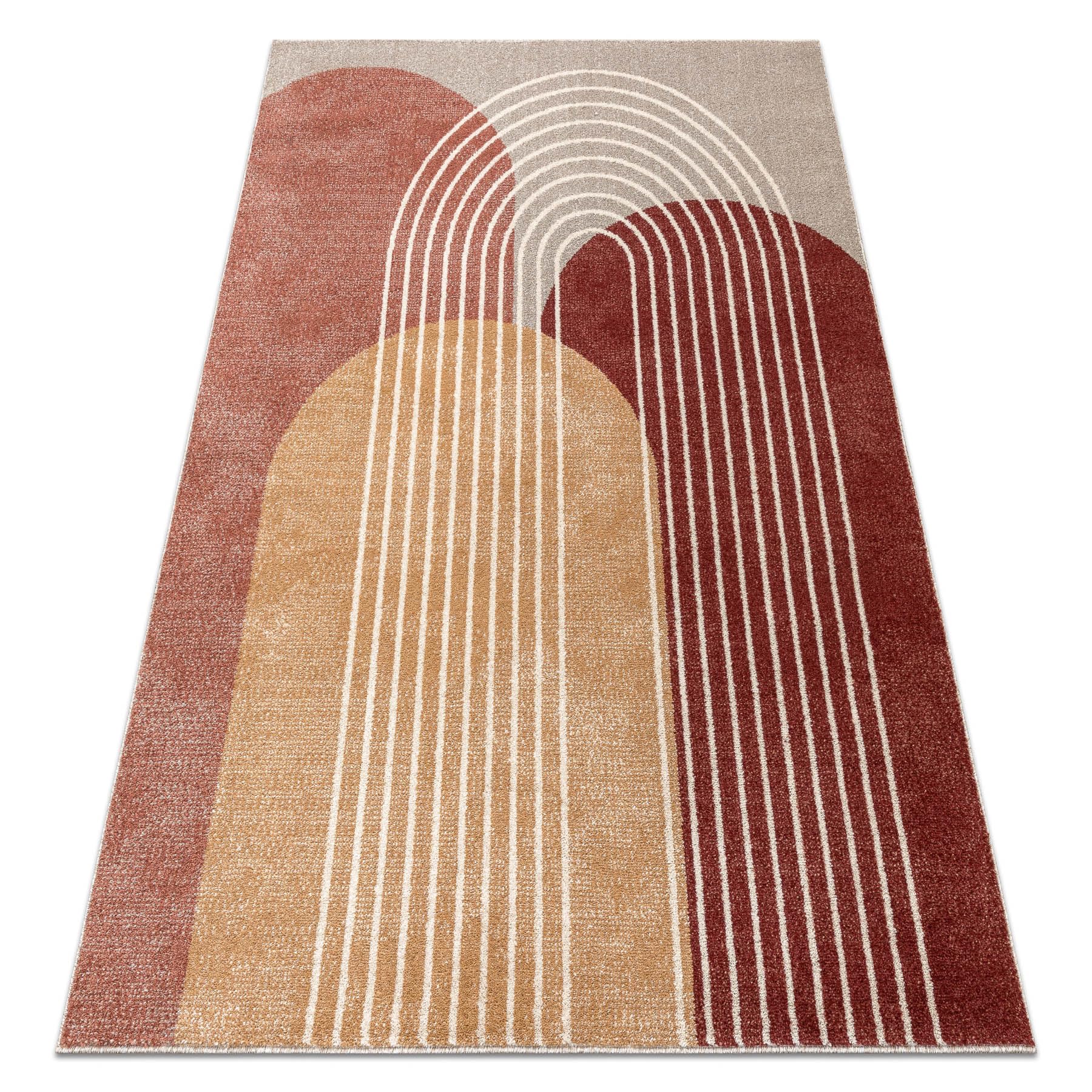 rugsx Tapis Fusion 0810 Crème Terracotta Salon Chambre 140x190 cm