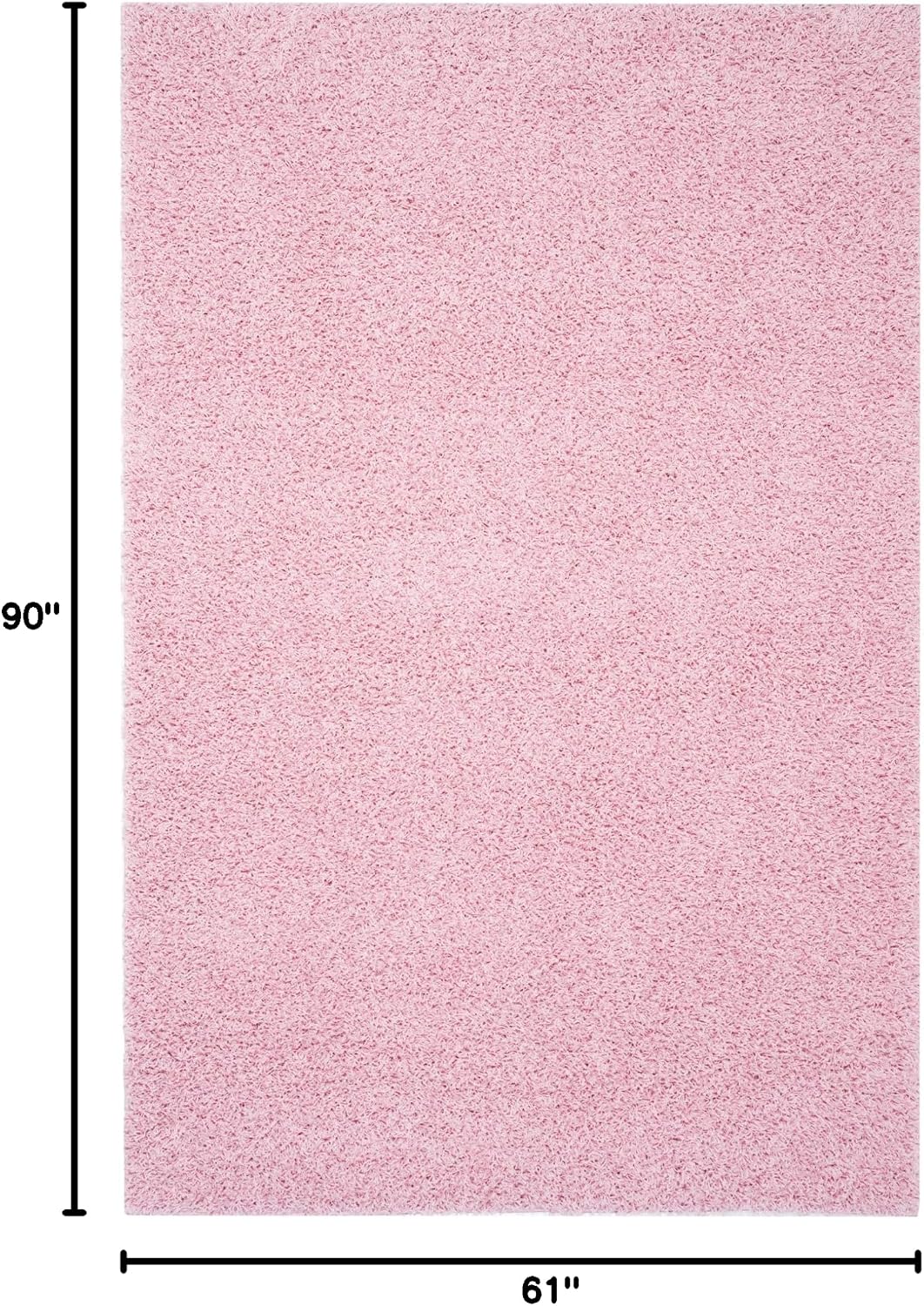 SAFAVIEH Athens Shag Collection Area Rug - 5'1" x 7'6", Pink, Non-Shedding & Easy to Clean, Ideal for Living Room, Bedroom, Dining Space (SGA119P)