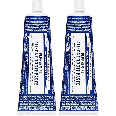 Toothpaste Peppermint Dr. Bronner's 5 oz Paste Pack of 2 (2) by Dr. Bronner's