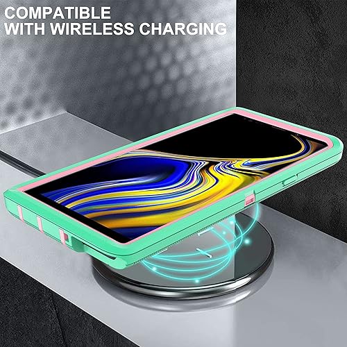 Miniatura 6 de Funda para Samsung Galaxy Note 9 con protector de pantalla de TPU flexible autorreparable 2 unidades, 3 en 1, cuerpo completo, a prueba de golpes,