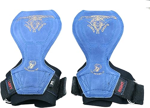2018 Cobra Grips Flex Model Guantes de levantamiento de pesas, correas resistentes, ganchos de elevación alternativos para peso muerto con soporte